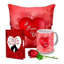 ME & YOU Red 4 Pieces Printed Valentine Gift Set-image-37