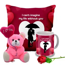 ME & YOU Red 4 Pieces Printed Valentine Gift Set-picture-16