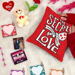 Indigifts Red & Cream 10 Pcs Valentine Gifts Box-image-17