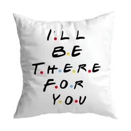 ARTBUG White & Black Printed Square Pre-Filled Cushion With Filler-12