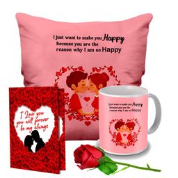ME & YOU Red 4 Pieces Printed Valentine Gift Set-picture-15