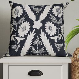 SHADES of LIFE Black & White 2 Pieces Embroidered Cotton Cushions-33