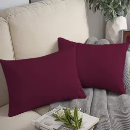 Adbeni Maroon 2-Peice Skin Friendly Cushions-image-26