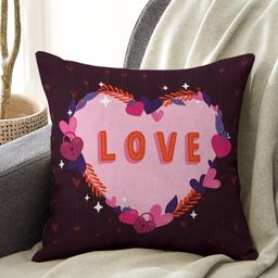 Indigifts Purple & Pink Printed Pre-Filled Cushions-picture-32
