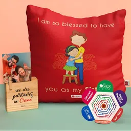 Indigifts Sister Birthday Gift Printed Cushion Cover With Filler-image-6