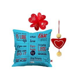 Indigifts Set of 3 Blue & Red Valentines Day Home Gift Set-22