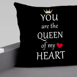 ARTBUG White & Black Printed Square Pre-Filled Cushion With Filler image 3