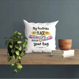 ARTBUG White & Black Printed Square Pre-Filled Cushion With Filler image 5