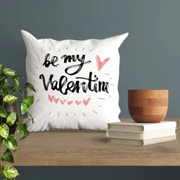 ARTBUG White & Black Printed Square Pre-Filled Cushion With Filler image 4