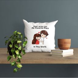 ARTBUG White & Black Printed Square Cushion With Filler image 5