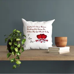 ARTBUG White & Brown Printed Cushion With Filler image 3
