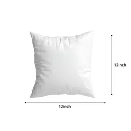 ARTBUG White & Red Printed Square Pre-Filled Cushion With Filler image 3