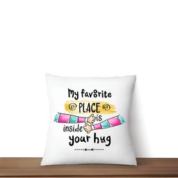 ARTBUG White & Black Printed Square Pre-Filled Cushion With Filler image 3