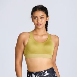Women's High Support Adjustable Sports Bra with Cups 900- Mangrove Khaki-image-31