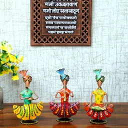 craft tree Musician (Set Of 3) Metallic Figurine In Multicolour-picture-19