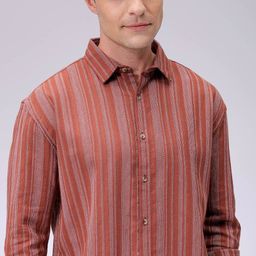 The Indian Garage Co Men Slim Fit Multi Stripes Opaque Striped Casual Shirt-image-72