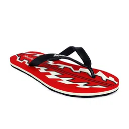 San Frissco Men Red & White Printed Rubber Thong Flip-Flops-picture-17