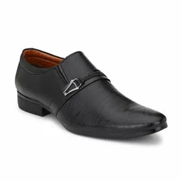 RL Rocklin Men Men Black Textured Formal Slip-On-picture-58