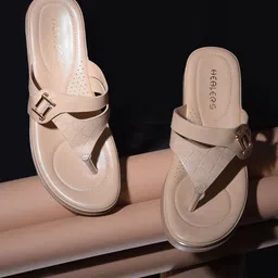 Liberty Textured Open Toe Wedges With Buckle Detail-2