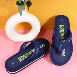 DOCTOR EXTRA SOFT Men Non-Allergenic Sweat Wicking Anti-Skid Thong Flip-Flops-42