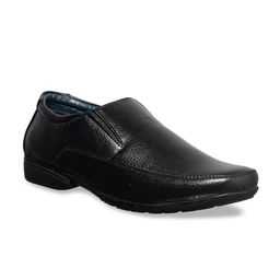 Khadims Men Black Solid Formal Slip-Ons-image-75