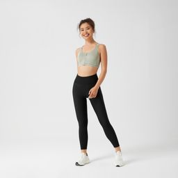 Sports Bra High Support with Zip - Green-image-80