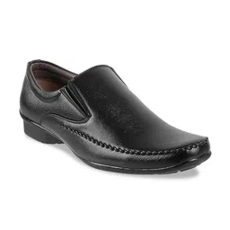 WALKWAY by Metro Men Black Solid Formal Slip-ons-image-23