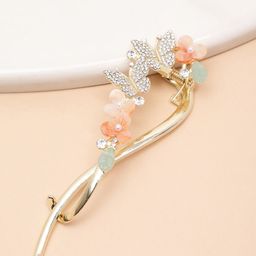 VOGUE PANASH Gold-Plated CZ-Stone Studded Claw Clip-10