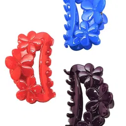 FEMMIBELLA Set Of 3 Floral Claw Clips-25
