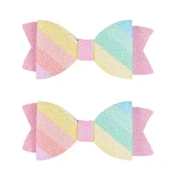 Aye Candy Girls Set of 2 Striped Alligator Hair Clip-53