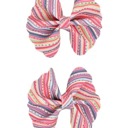 Aye Candy Girls Set Of 2 Striped Bow Alligator Hair Clip-52
