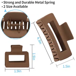 Krelin Set of 6 Rectangular & Square Matte Claw Clips image 5