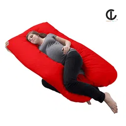 CURIOUS LIFESTYLE Red Maternity Hollow Fiber Pillow With  Zip Cover-39