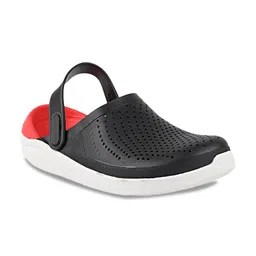 Try Me Men Black & Red Solid Clogs-image-21