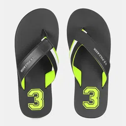 U.S. Polo Assn. Men Black & Green Printed Thong Flip Flops-picture-48