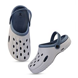 HRX by Hrithik Roshan Men Grey Self Design Rubber Clogs image 2
