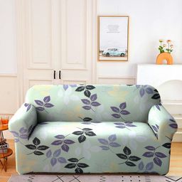 Cortina Green Printed 2-Seater Stretchable Non-Slip Sofa Slipcover-image-36