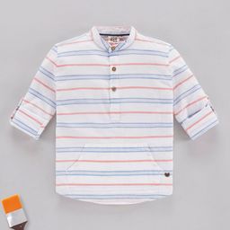 Ed-a-Mamma Boys Horizontal Stripes Opaque Striped Cotton Casual Shirt-image-21