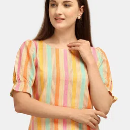 Shopping Queen Women Multicoloured Striped Top-picture-16