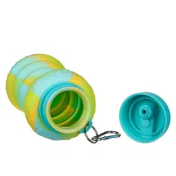 Kuber Industries Green & Blue 2 Pieces Printed Foldable Sipper - 600 Ml Each image 3