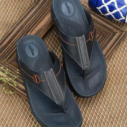 SOFTIO Men Navy Blue Synthetic Leather Slip-On Flip-Flops-image-44