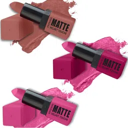 ForSure Intense Matte Velvet Touch Set Of 3 Matte & Long Lasting Lipstick-3.5gm Each-3