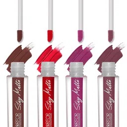FORFOR Set of 4 Stay Matte Waterproof & Long Lasting Mini Liquid Lipsticks - 2.5 ml each-11