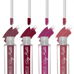 FORFOR Set of 4 Stay Matte Waterproof & Long Lasting Mini Liquid Lipsticks - 2.5 ml each-9