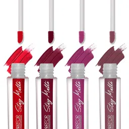 FORFOR Set of 4 Stay Matte Waterproof & Long Lasting Mini Liquid Lipsticks - 2.5 ml each-12