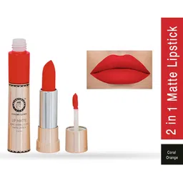 Colors Queen 2-in-1 Lip Matte Long-Lasting Lipstick 8g - Coral Orange-58