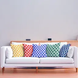 ambbi collections Multicolor Satin Abstract 16x16 inches Cushion Covers (Pack of 5)-picture-26