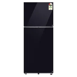 SAMSUNG 396 Litres 2 Star Frost Free Double Door Smart Wifi Enabled Refrigerator with Digital Inverter Compressor (RT41DB6A4B22HL, Black Glass)-picture-0