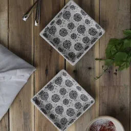 Stoneware Square Platters Set of 4 by Miah Decor-picture-43