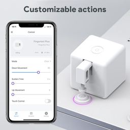 UanTii Smart Fingerbot Tuya Bluetooth Switch Button Pusher Bluetooth Smart Switch Works with Tuya Smart Life App (White) image 5